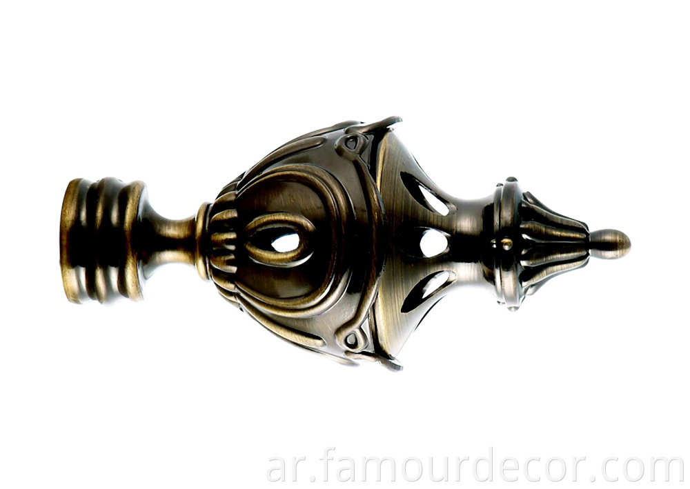 Aluminum alloy curtain rod antique headwear wholesale